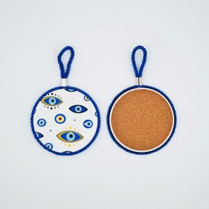 ceramic coaster round with rope