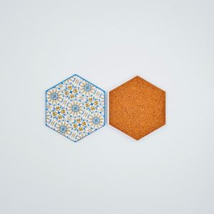 ceramic coaster hexagon