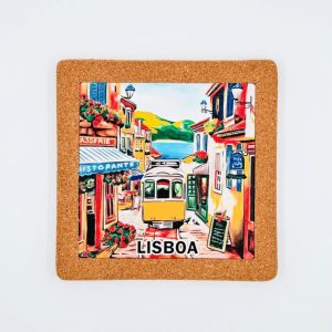ceramic pot mat square with cork penal