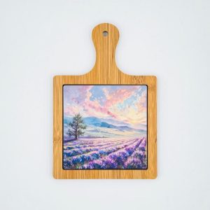 ceramic pot mat square with bamboo handle
