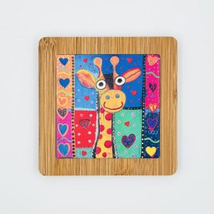 ceramic pot mat square with bamboo penal