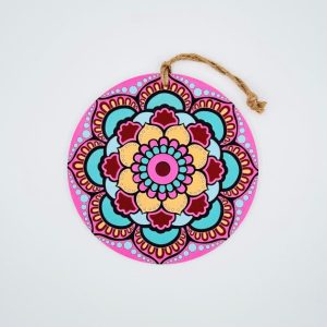 ceramic pot mat round with hemp rope