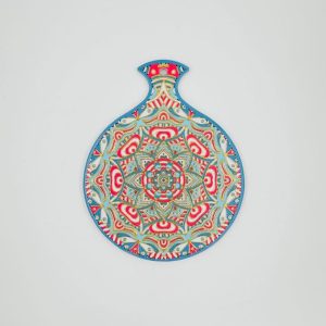 ceramic pot mat round with fish tail handle