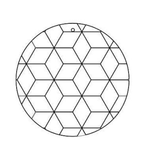 ceramic pot mat round with dimond emboss