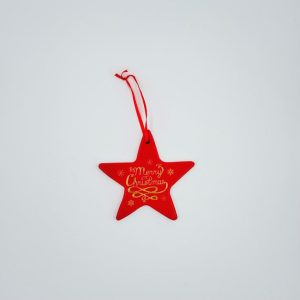 ceramic pendant five stars with ribbon