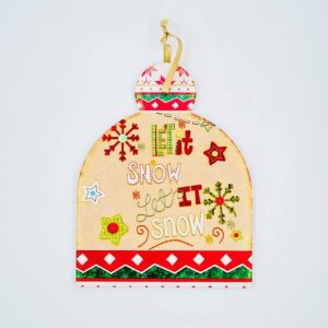 ceramic pendant hat with ribbon